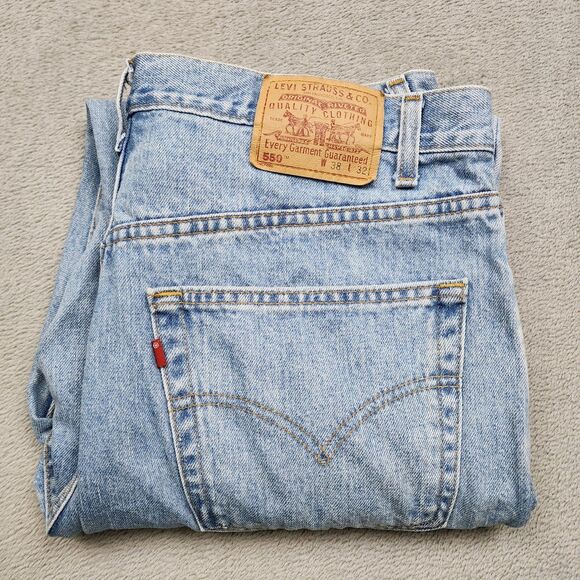 Levi's Other - Levis Mens 38x32 550 Jeans Vintage Y2K Relaxed Fit Light Wash Denim Pants